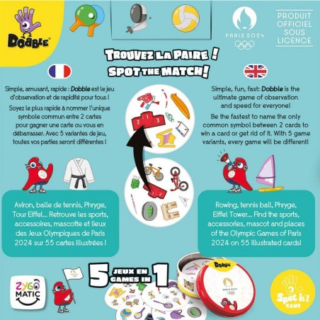 Dobble : Jeux Olympiques Paris 2024 - Jeux de société - Asmodee