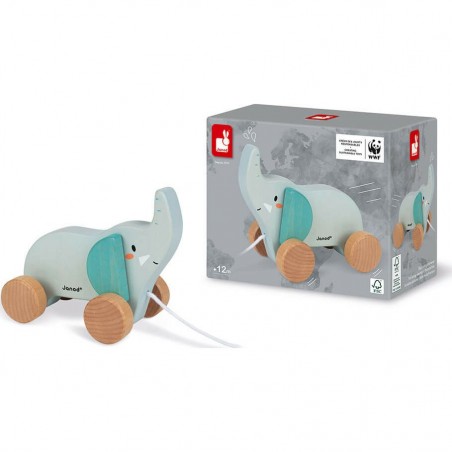 Eléphant à tirer WWF - Janod