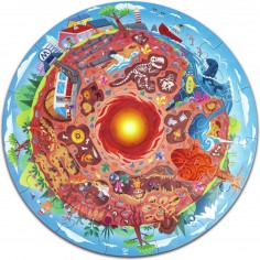 Puzzle circulaire lumineux 36 pièces : centre de la Terre - Hape