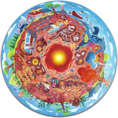 Puzzle circulaire lumineux 36 pièces : centre de la Terre - Hape