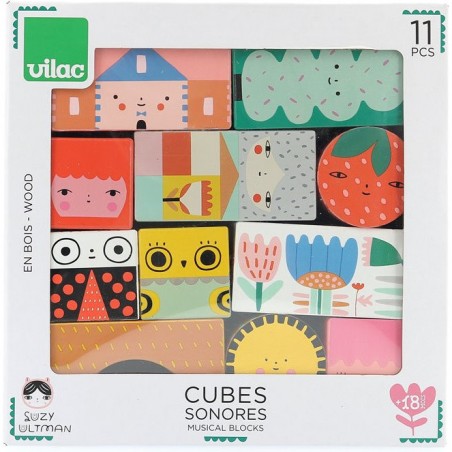 Cubes sonores Suzy Ultman - Jouet d'éveil - Vilac