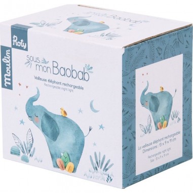 Veilleuse éléphant - USB Moulin Roty