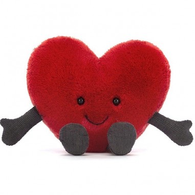 Peluche coeur Rouge Jellycat - Amuseable Red Heart