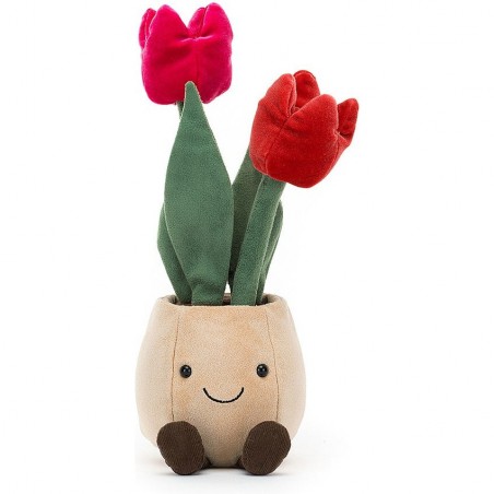 Peluche Tulipe Pot de Fleur Jellycat : Amuseable Tulip Pot