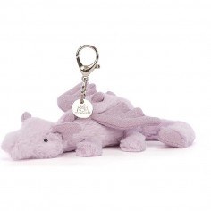 Peluche Bijou de sac dragon lavande - Lavender Bag Charm - Jellycat