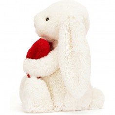 Lapin timide coeur d'amour rouge - Bashful Red Love Heart Bunny - Jellycat 2