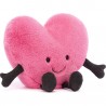 Peluche Coeur rose - Amuseable Pink Heart 19 cm - Jellycat