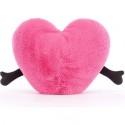 Peluche Coeur rose - Amuseable Pink Heart 19 cm - Jellycat