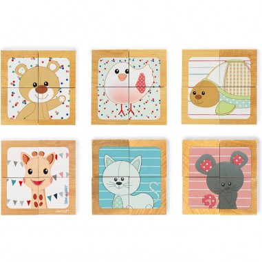 Barquette 4 Cubes Sophie la girafe - Un jeu - Janod