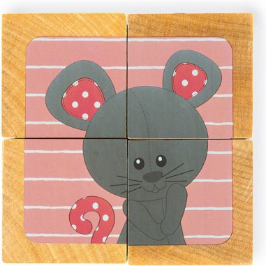 Barquette 4 Cubes Sophie la girafe - Un jeu - Janod