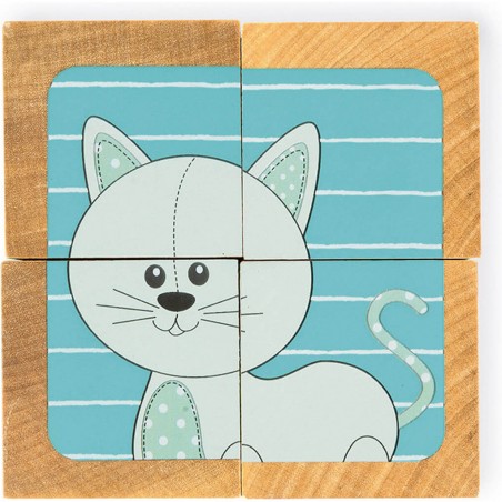 Barquette 4 Cubes Sophie la girafe - Un jeu - Janod