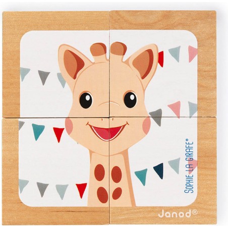 Barquette 4 Cubes Sophie la girafe - Un jeu - Janod