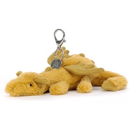 Peluche Dragon Golden de 22 cm + Porte-Clé - Jellycat