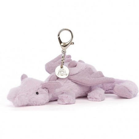 Peluche Dragon Lavande de 22 cm + Porte-Clé - Jellycat