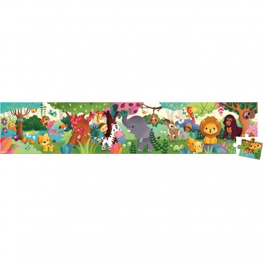 Puzzle animaux sauvages 36 pièces panoramique, enfant 4 ans - Janod