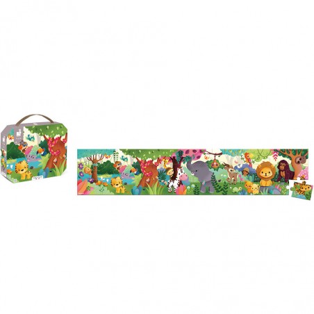 Puzzle animaux sauvages 36 pièces panoramique, enfant 4 ans - Janod