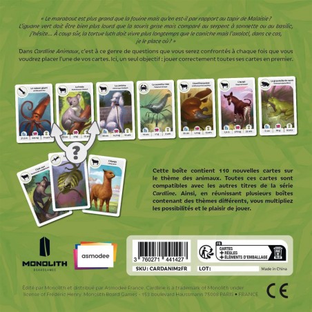 Cardline - Animaux 2 - Jeux de société - Monolith