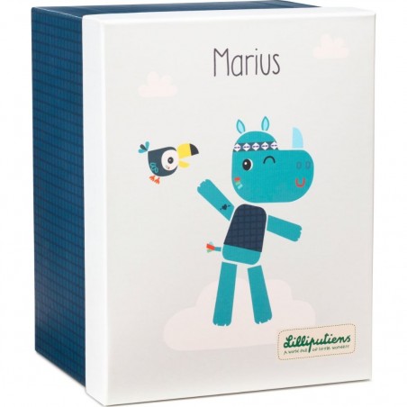 Peluche câline coton bio Marius - Lilliputiens