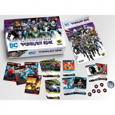 Forever Evil - Dc Comics - Jeu de Cartes Deck BuildingEsprit Jeu - Don't Panic Games