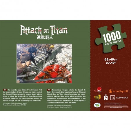 Puzzle - L’Attaque des Titans - 1000 Pièces - Jeux classiques - Level 42