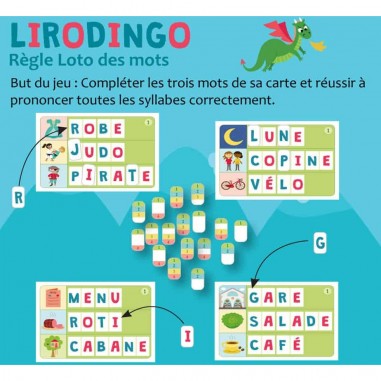 Mirodingo Syllabes et Mots - Jeu Pédagogique - Aritma