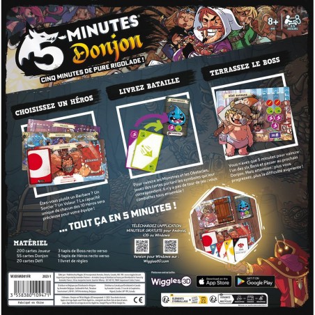5 Minutes Donjon - Jeu de Cartes - Jeu de Société - Wiggles 3d