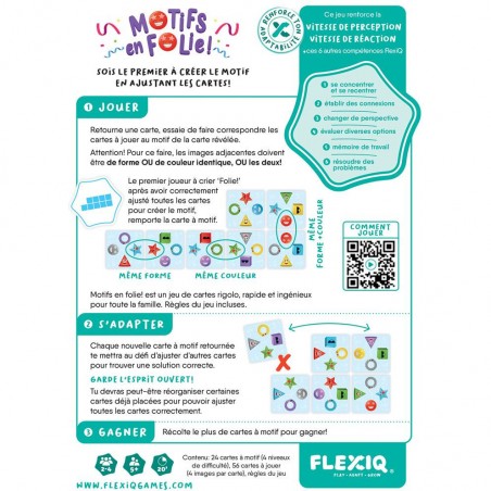 Motifs en Folie ! - Jeu de Société - Jeu pour Enfants - Flexiq