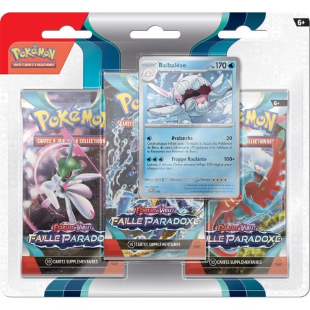 Pack 3 boosters EV04 Ecarlate et Violet Faille Paradoxe - Pokémon