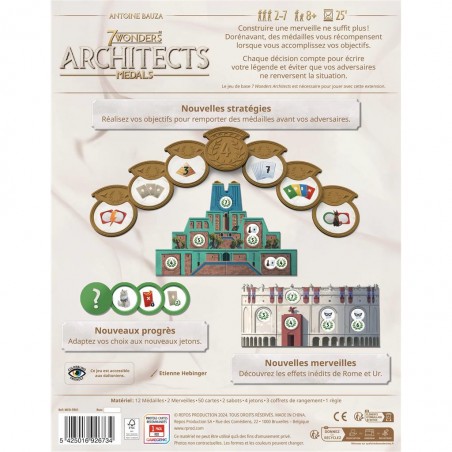 7 Wonders: Architects - Medals - Jeux de société - Repos Production