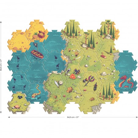 Puzzle Géant - Champ de Bataille Figurine Arty Toys Djeco - 30 pièces