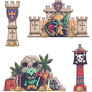 Puzzle Géant - Champ de Bataille Figurine Arty Toys Djeco - 30 pièces