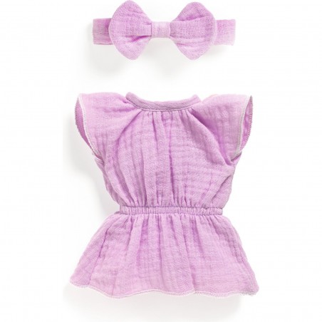 Tenue Violette - Robe et Noeud Poupée Pomea - Djeco