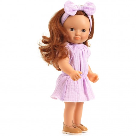Tenue Violette - Robe et Noeud Poupée Pomea - Djeco
