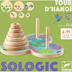Tour d'Hanoï - Jeu de logique solo - Sologic - Djeco