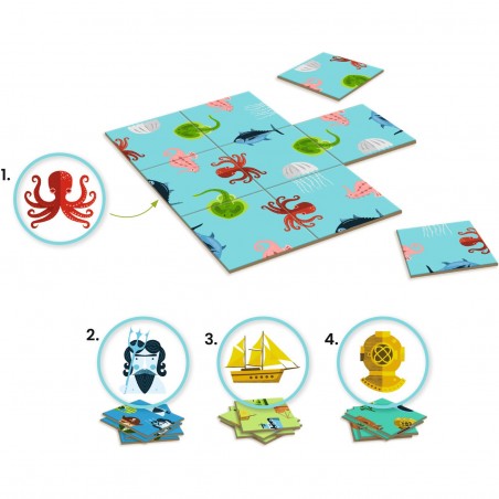Impossiblo - Ocean - Jeu de logique solo - Sologic - Djeco