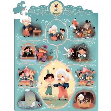 Puzzle histoire Pinocchio - 54 pcs - Story Puzzle - Djeco