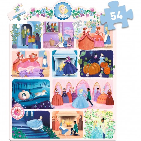 Puzzle histoire Cendrillon - 54 pcs - Story Puzzle - Djeco
