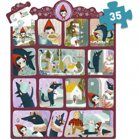 Puzzle histoire Le Petit Chaperon rouge - 35 pcs - Story Puzzle - Djeco
