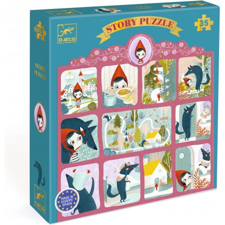 Puzzle histoire Le Petit Chaperon rouge - 35 pcs - Story Puzzle - Djeco
