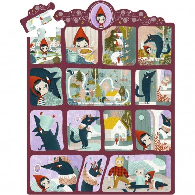 Puzzle histoire Le Petit Chaperon rouge - 35 pcs - Story Puzzle - Djeco