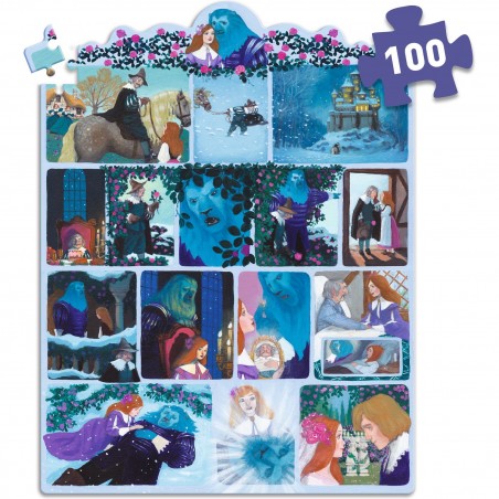Puzzle histoire La Belle et la Bête -100 pcs - Story Puzzle - Djeco