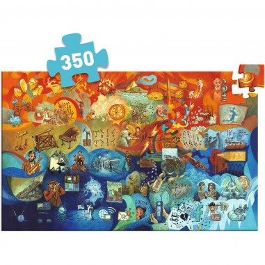 Puzzle observation Les inventions + livret - 350 pièces - Djeco