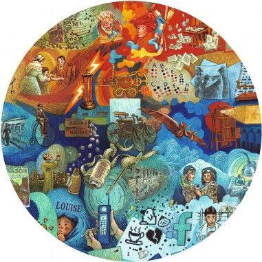 Puzzle observation Les inventions + livret - 350 pièces - Djeco