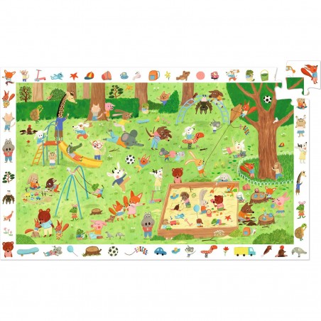 Puzzle observation Le square des petits amis - 35pièces - Djeco