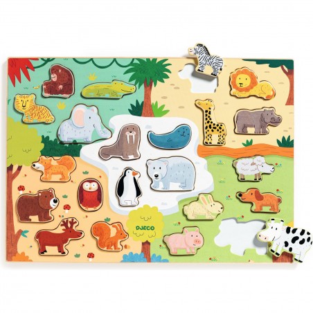Puzzlo Animo - Puzzle bébé Animaux - Djeco