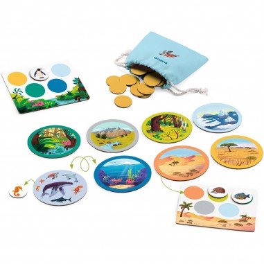Naturo Mondo - Jeu animaux milieu naturel - Cool School - Djeco