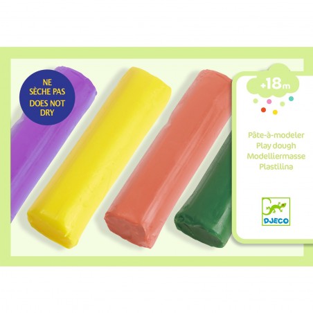 4 rouleaux de pâte à modeler, Nature - Les couleurs des petits - Djeco
