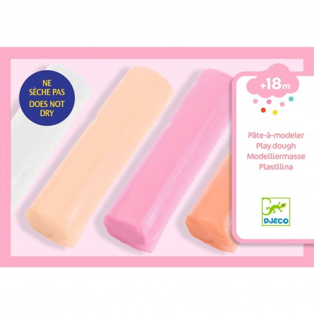 4 rouleaux de pâte à modeler, Sweet - Les couleurs des petits - Djeco