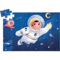 Un astronaute dans la lune - 36 pièces - Puzzle silhouette - Djeco