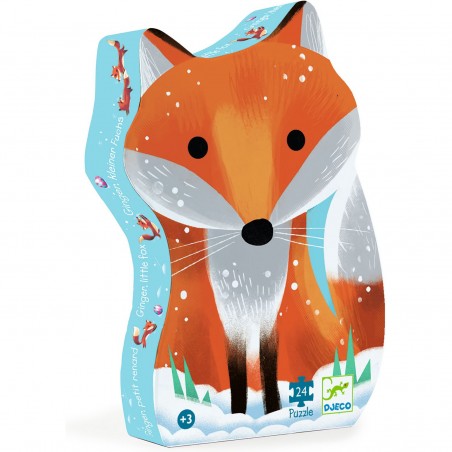 Puzzle silhouette Ginger, petit renard - 24 pièces - Djeco